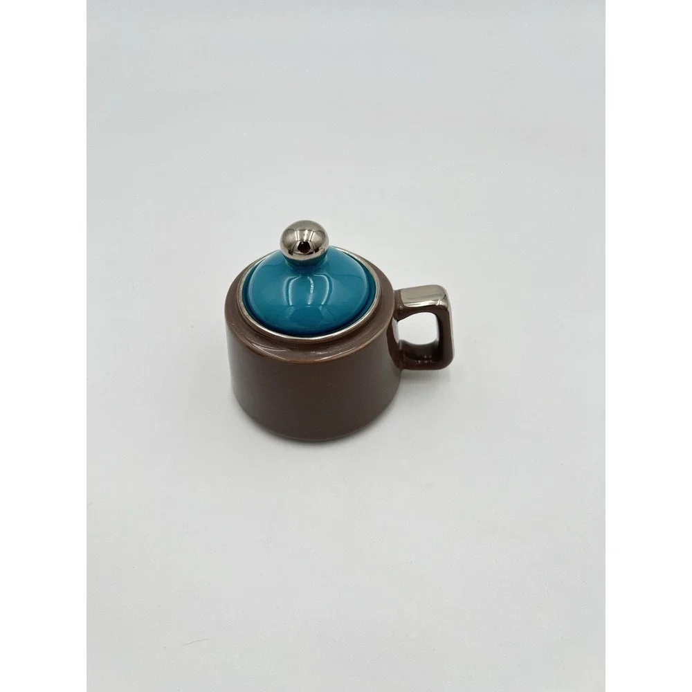 Vintage Stacking Espresso Coffee Set (Turquoise/Brown)
